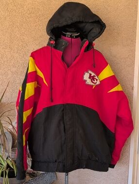Vintage 90s NFL Kansas City Chiefs Pro Line by Apex One Jacket Mens sz XL XLarge